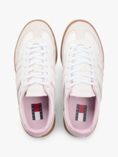 Tommy Jeans Leather Flatform Sneaker — Ecru / Hawaii Orchid 3