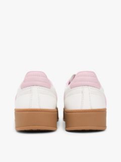Tommy Jeans Leather Flatform Sneaker — Ecru / Hawaii Orchid 4