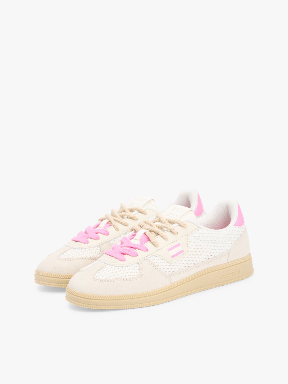 Tommy Jeans Knit Skater Sneaker — Newsprint/Synthetic Blush