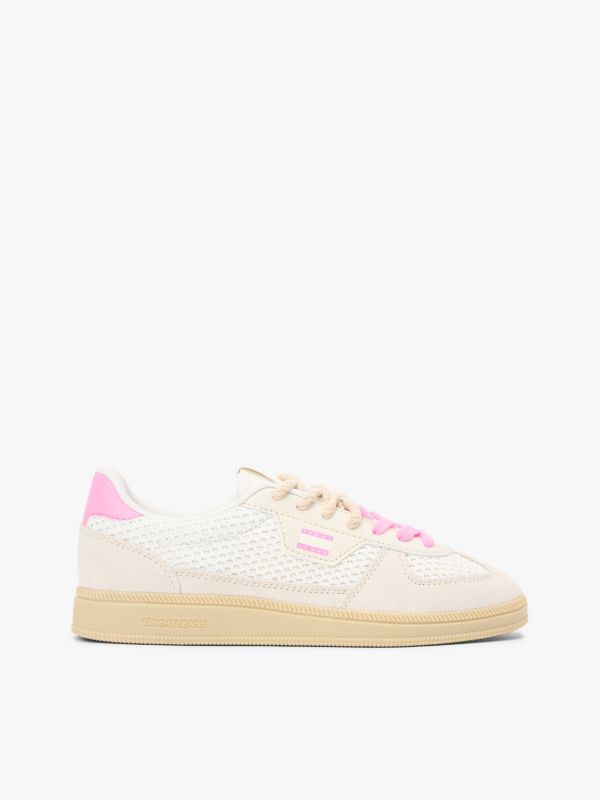 Tommy Jeans Knit Skater Sneaker — Newsprint/Synthetic Blush