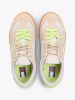 Tommy Jeans Knit Skater Sneaker — White Clay/Lime Essence 3