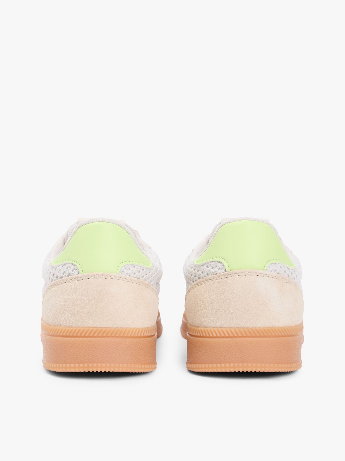 Tommy Jeans Knit Skater Sneaker — White Clay/Lime Essence