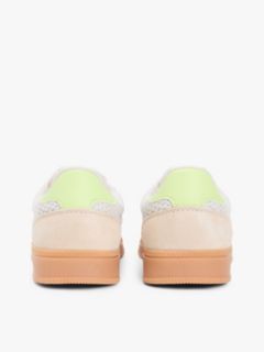 Tommy Jeans Knit Skater Sneaker — White Clay/Lime Essence 4