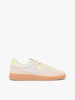 Tommy Jeans Knit Skater Sneaker — White Clay/Lime Essence 1