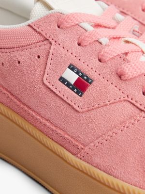 Женские кроссовки Tommy Hilfiger Tommy Jeans Platform Suede, цвет: Розовый — фото 6