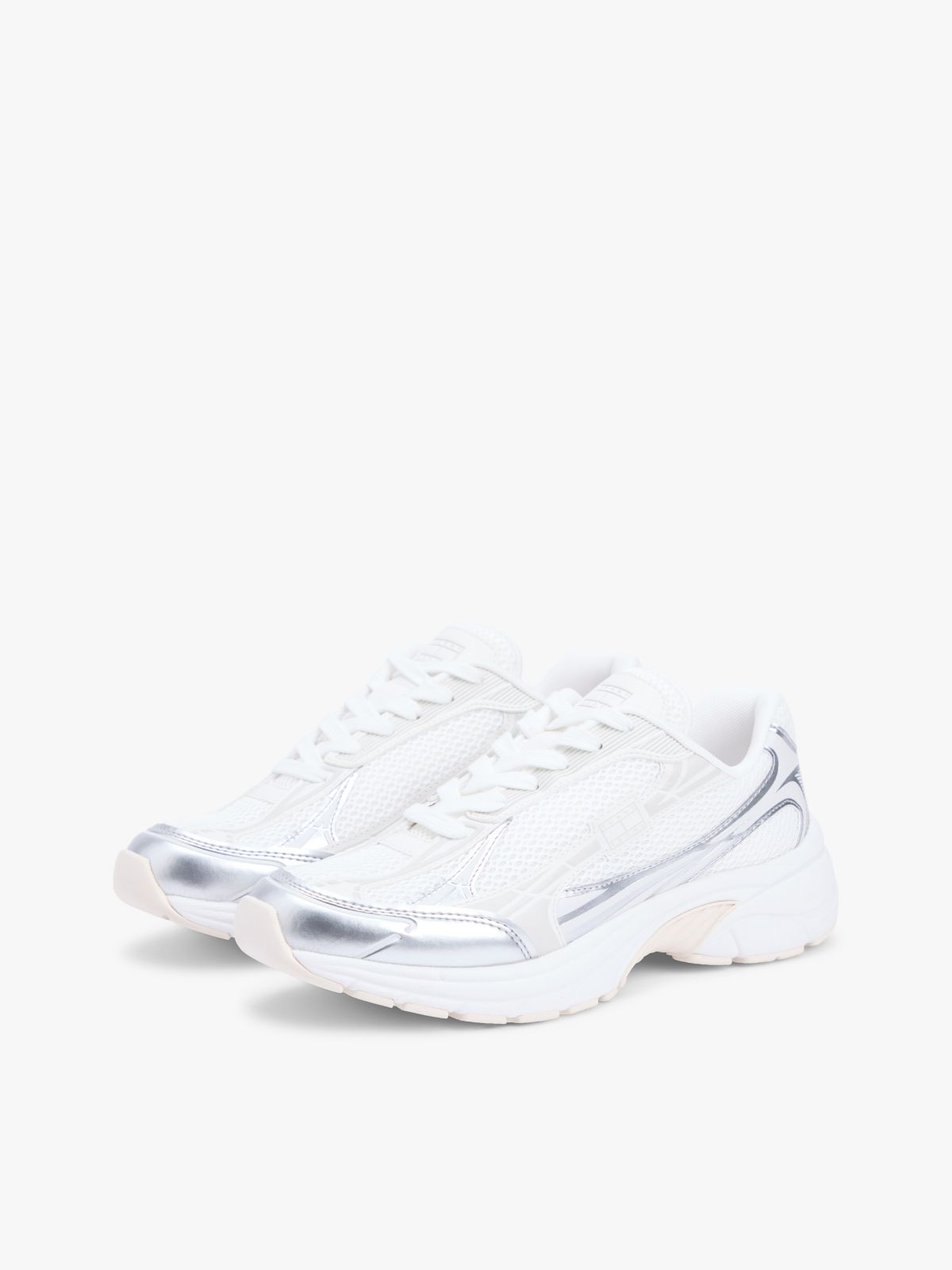 Tommy Jeans Archive Runner Sneaker — Ecru/Silver
