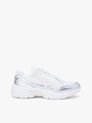 Tommy Jeans Archive Runner Sneaker, Ecru/Silver