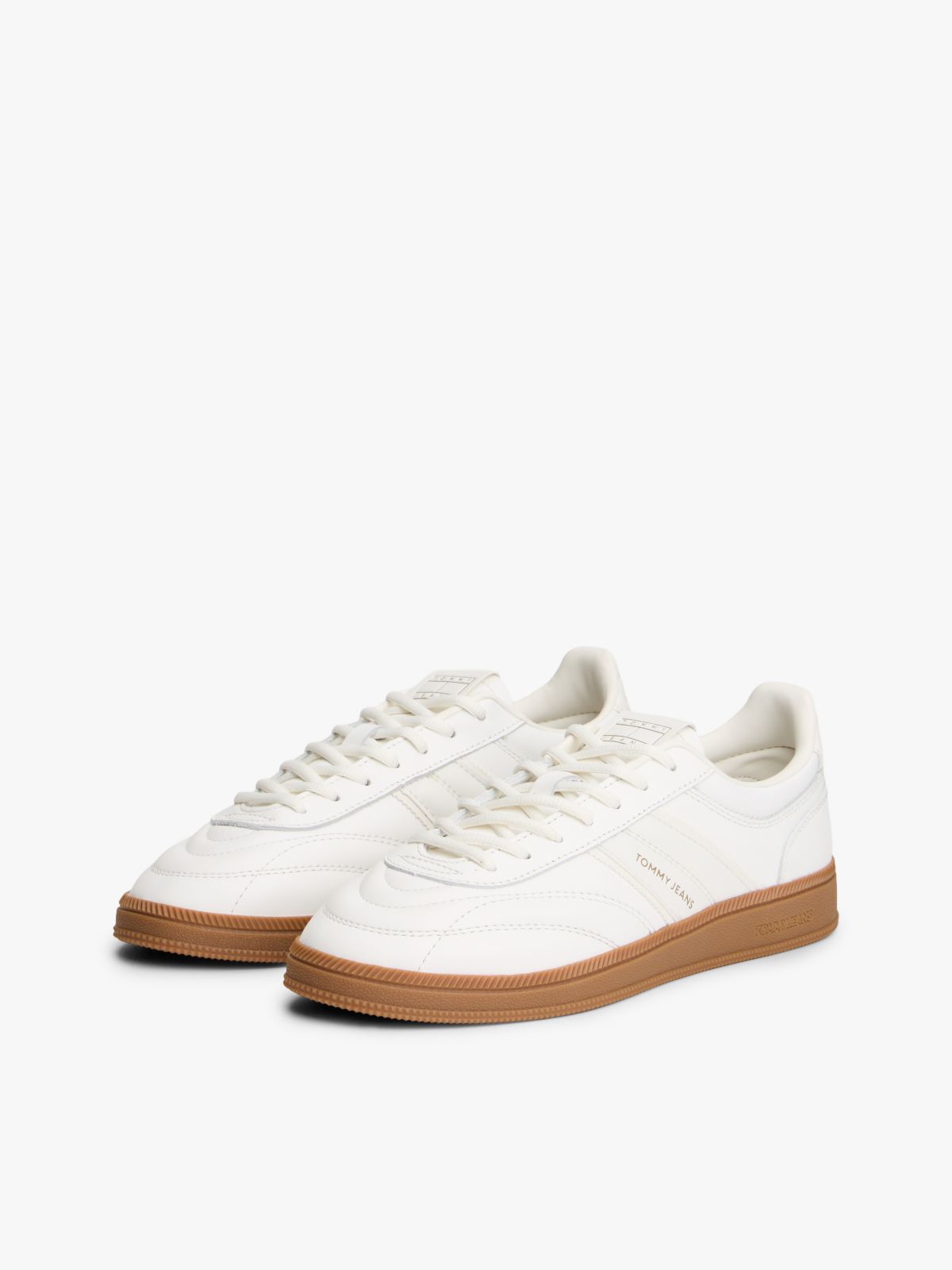 Tommy Jeans Leather Skater Sneaker — Ecru