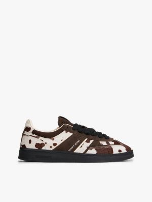 Tommy Jeans Calf Hair Skater Sneaker, Dark Coffee