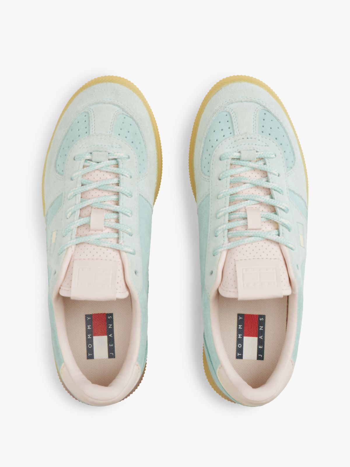 Tommy Jeans Two-Tone Suede Sneaker — Ghost Glacier