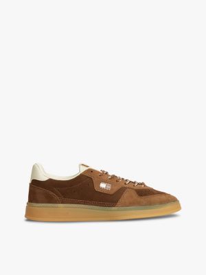 Tommy Jeans Two-Tone Suede Sneaker, Dark Highland Khaki