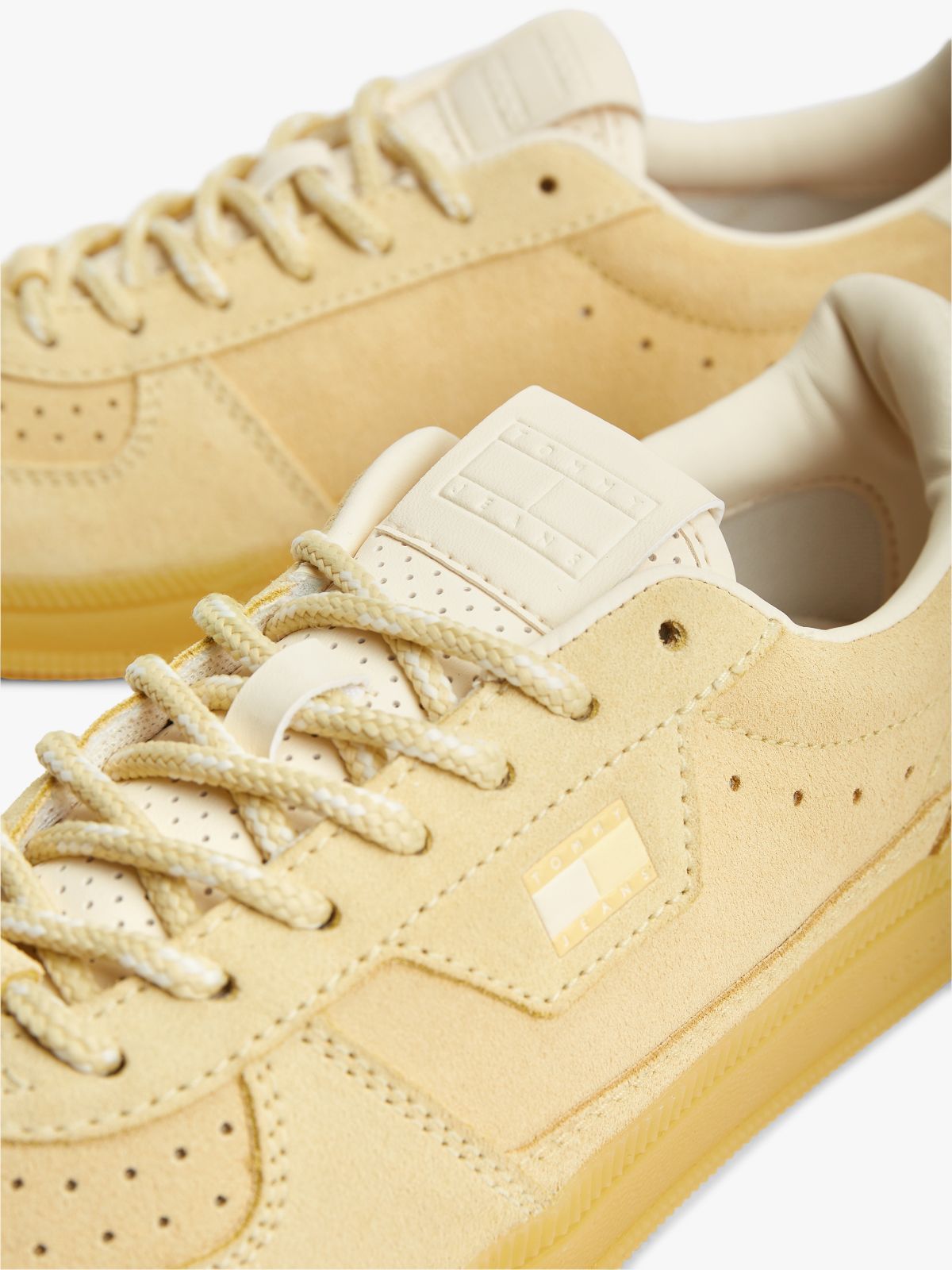 Tommy Jeans Two-Tone Suede Sneaker — Day Lily
