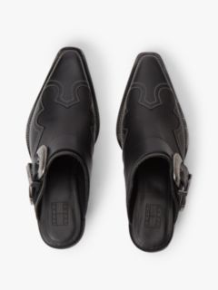 Tommy Jeans Leather Western Mule — Black 3
