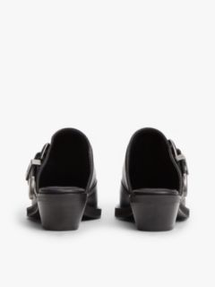 Tommy Jeans Leather Western Mule — Black 4