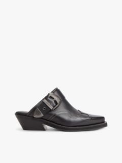 Tommy Jeans Leather Western Mule — Black 1