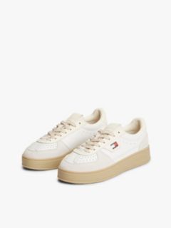 Tommy Jeans Leather Platform Sneaker — Ecru 2