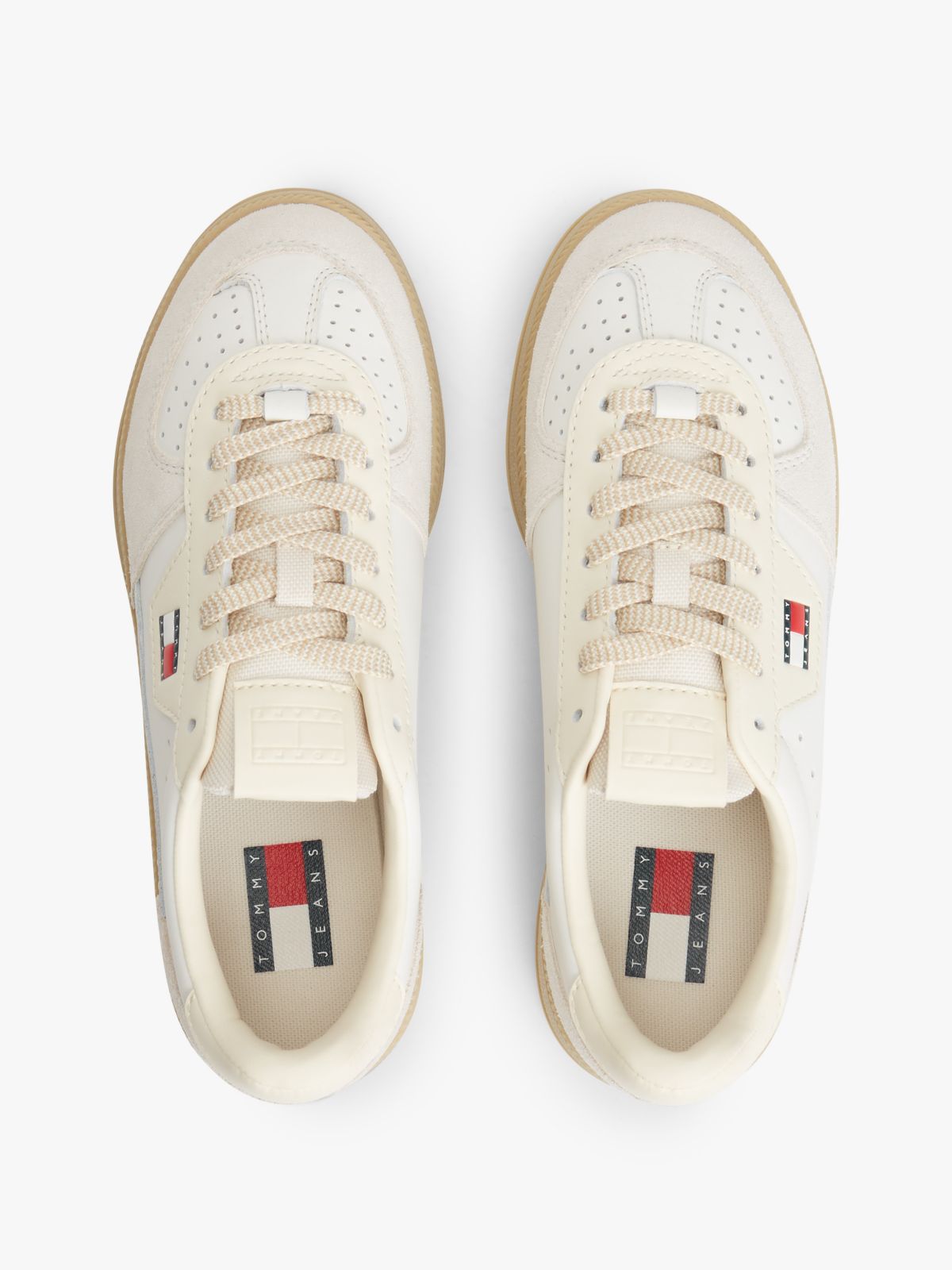 Tommy Jeans Leather Platform Sneaker — Ecru
