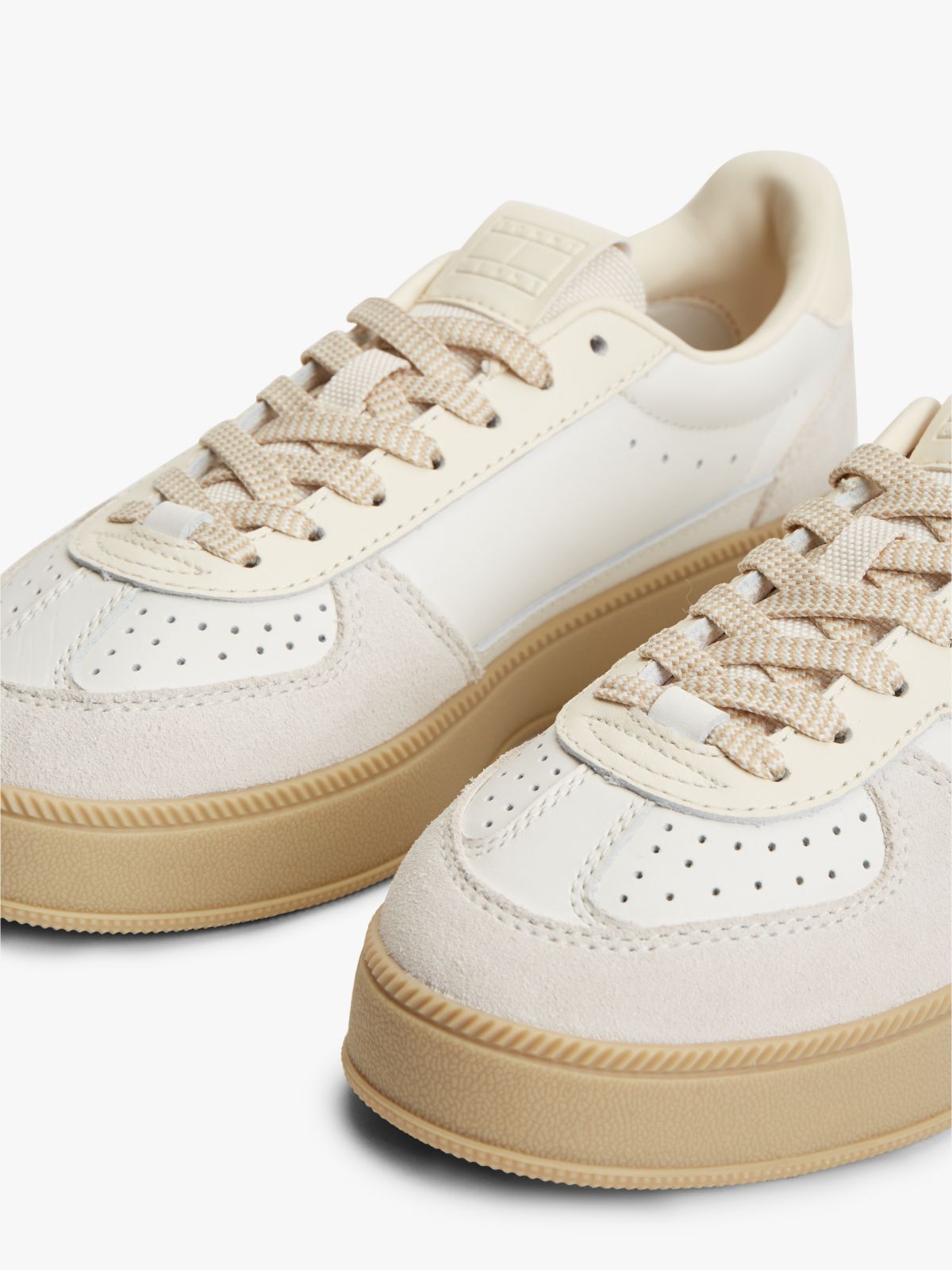 Tommy Jeans Leather Platform Sneaker — Ecru