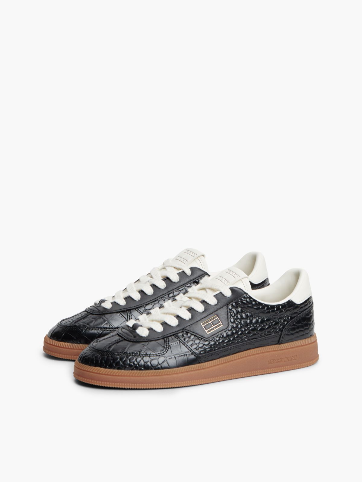 Tommy Jeans Leather Skater Sneaker — Black