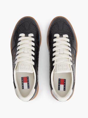Женские кроссовки Tommy Hilfiger Tommy Jeans Leather Skater, цвет: Чёрный — фото 3