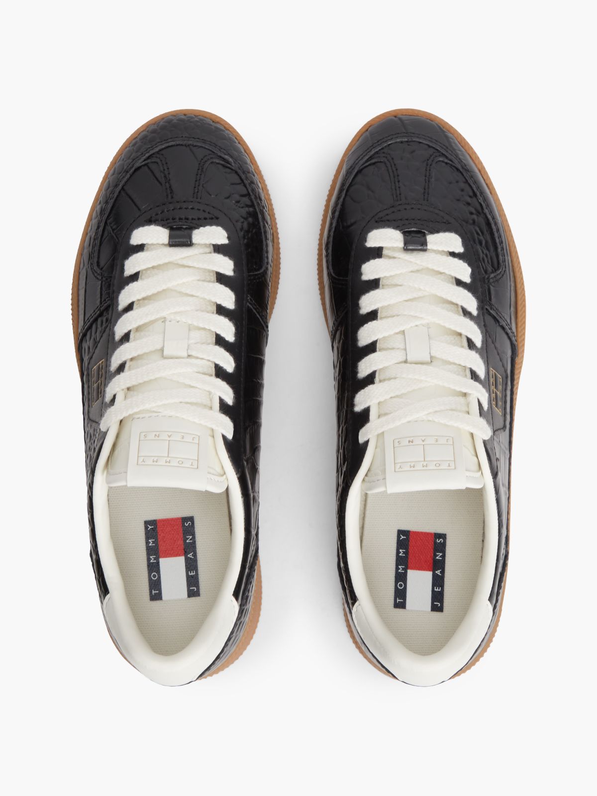 Tommy Jeans Leather Skater Sneaker — Black