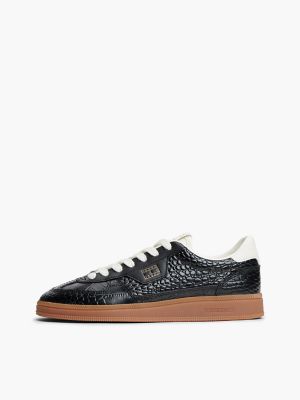 Женские кроссовки Tommy Hilfiger Tommy Jeans Leather Skater, цвет: Чёрный — фото 7