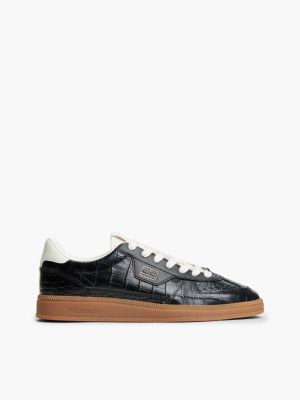 Tommy Jeans Leather Skater Sneaker, Black