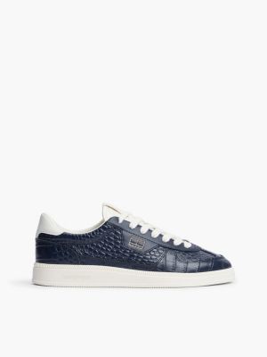 Tommy Jeans Leather Skater Sneaker, Dark Blue