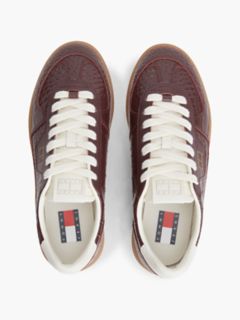 Tommy Jeans Leather Skater Sneaker — Burgundy Velvet 3