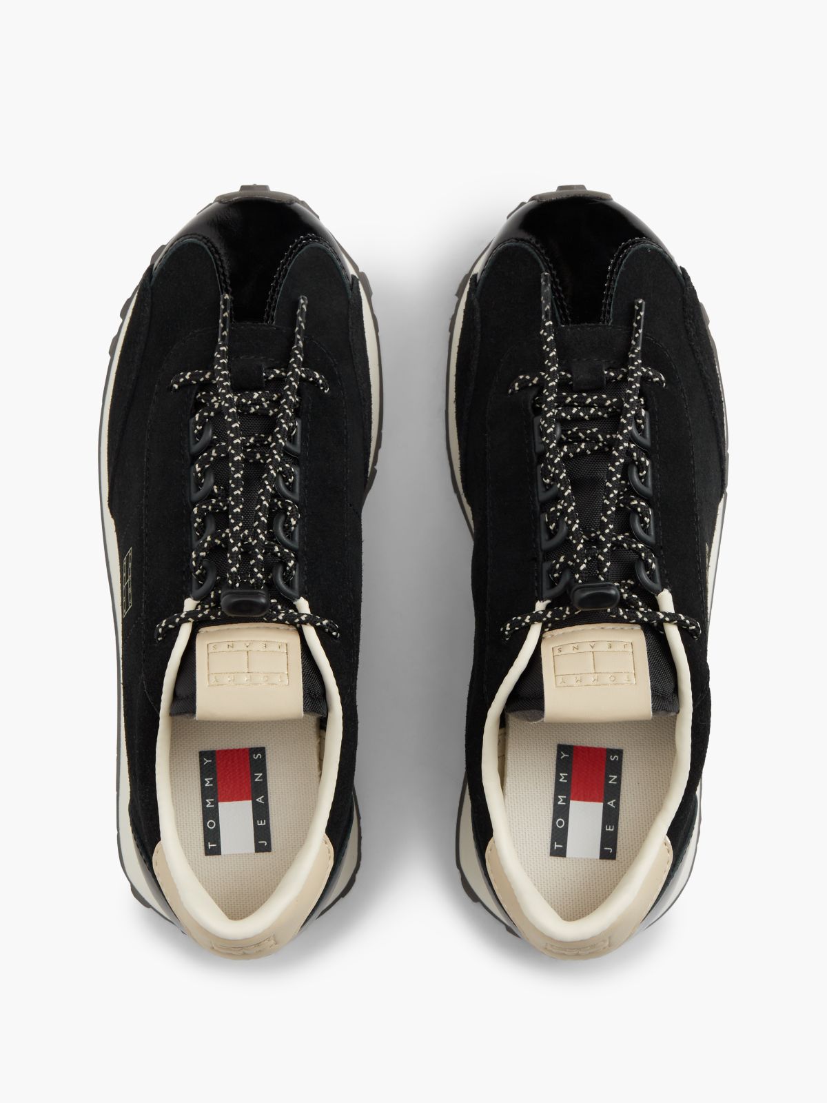 Tommy Jeans Archive Suede Runner Sneaker — Black