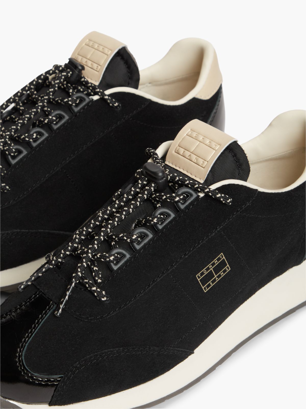 Tommy Jeans Archive Suede Runner Sneaker — Black