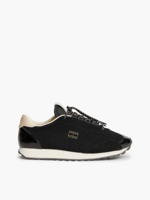 Tommy Jeans Archive Suede Runner Sneaker, Black