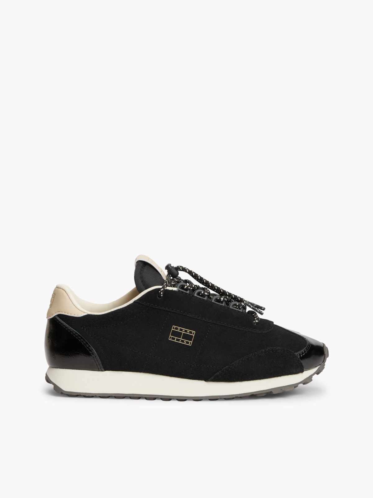 Tommy Jeans Archive Suede Runner Sneaker — Black