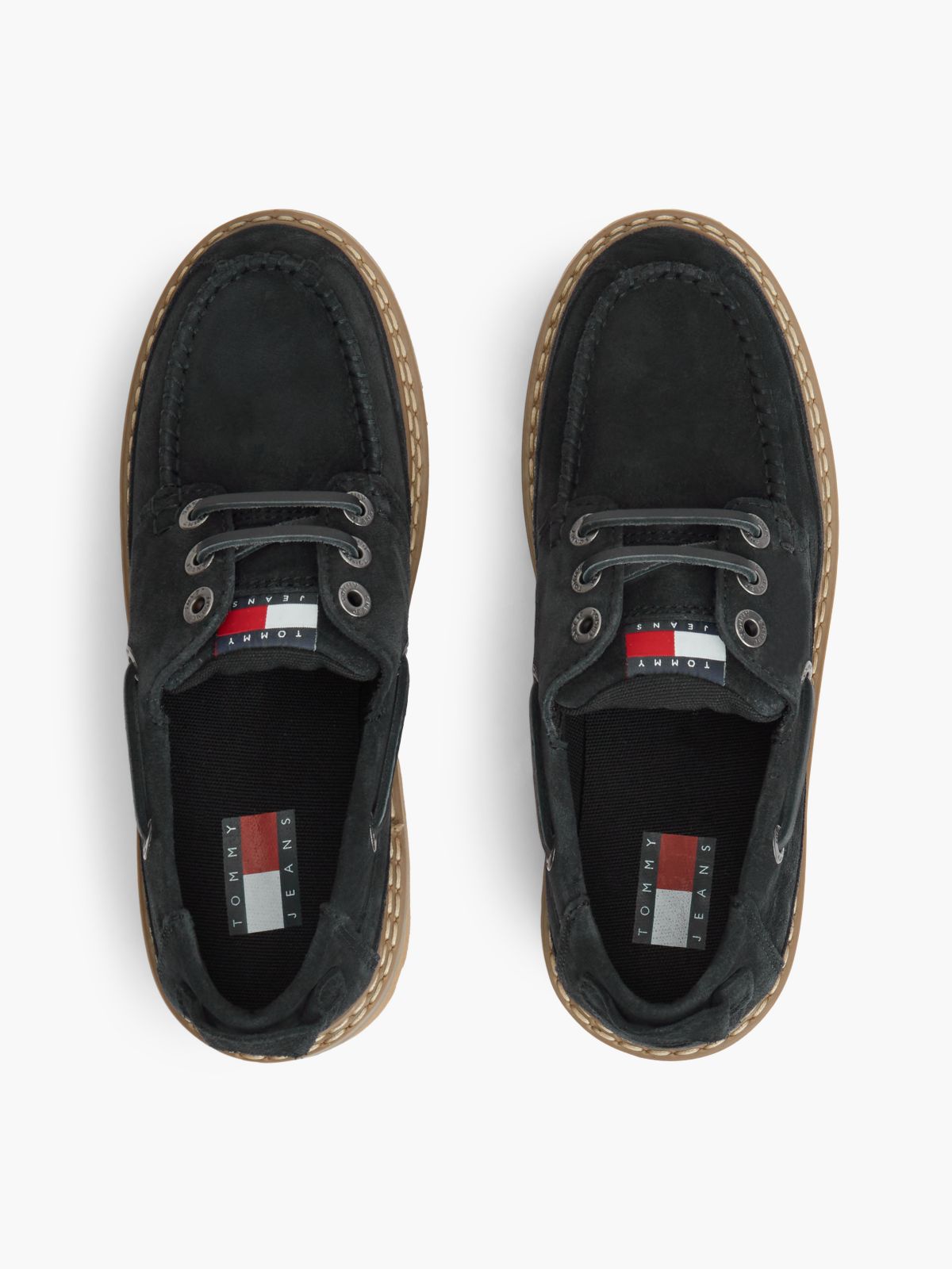 Tommy Jeans Archive Suede Boat Shoe — Navy