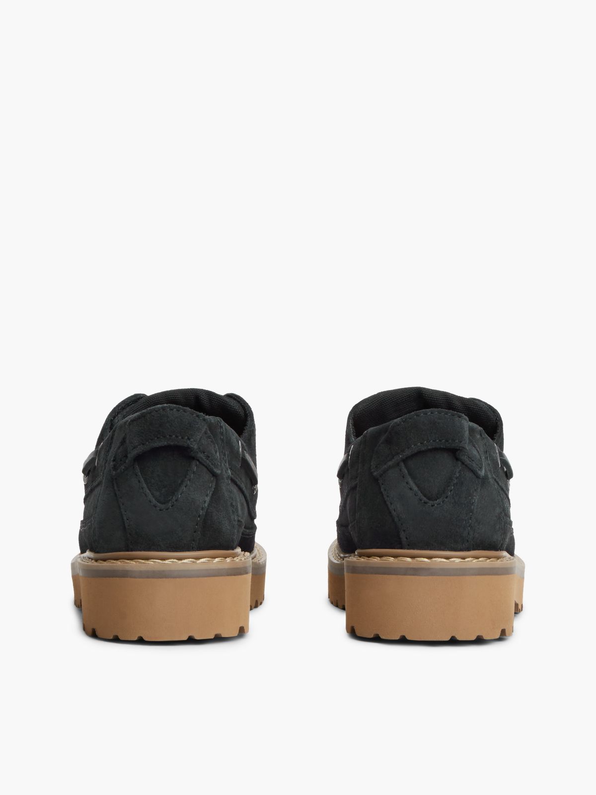 Tommy Jeans Archive Suede Boat Shoe — Navy
