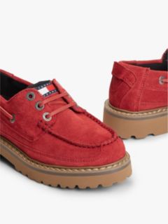 Tommy Jeans Archive Suede Boat Shoe — Arizona Red 6