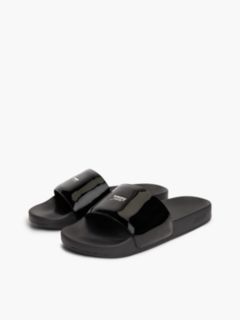 Tommy Jeans Patent Pool Slide — Black 2