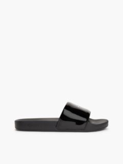 Tommy Jeans Patent Pool Slide — Black 1