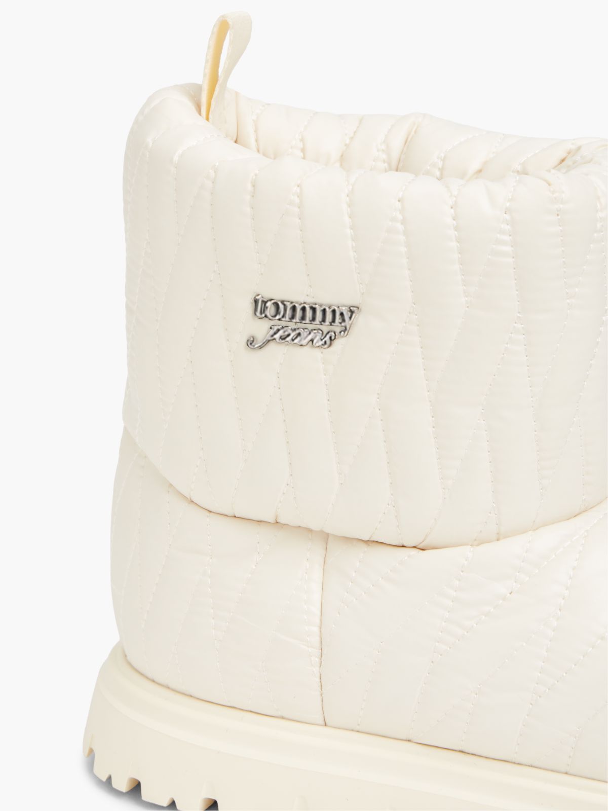 Tommy Jeans Quilted Snow Boot — Cream