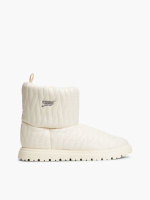 Tommy Jeans Quilted Ankle Boot, Cream