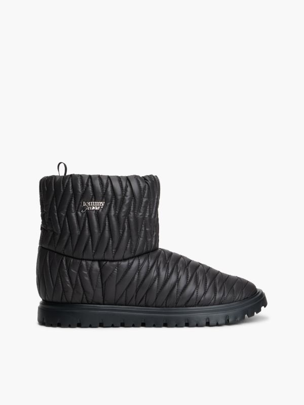 Tommy Jeans Quilted Snow Boot — Black