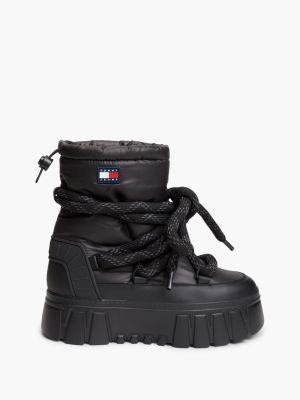 Tommy Jeans Platform Snow Boot, Black