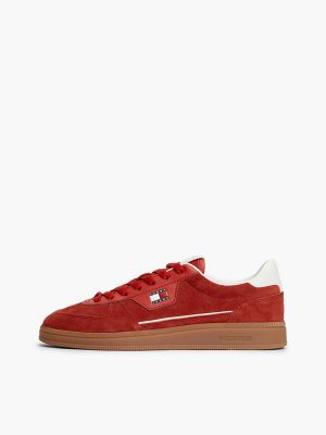 Кроссовки Tommy Hilfiger Tommy Jeans Suede Skater, цвет: Красный — фото 7