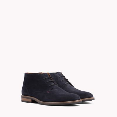 tommy hilfiger black suede boots