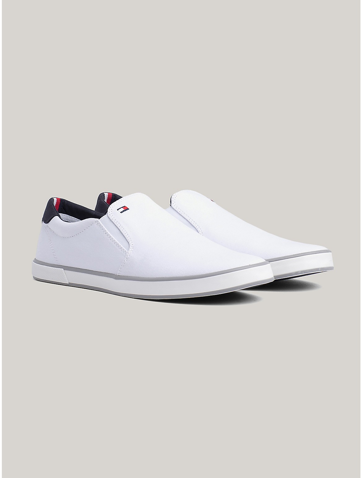 Tommy Hilfiger Men's Flag Logo Slip-On Sneaker - White - 10