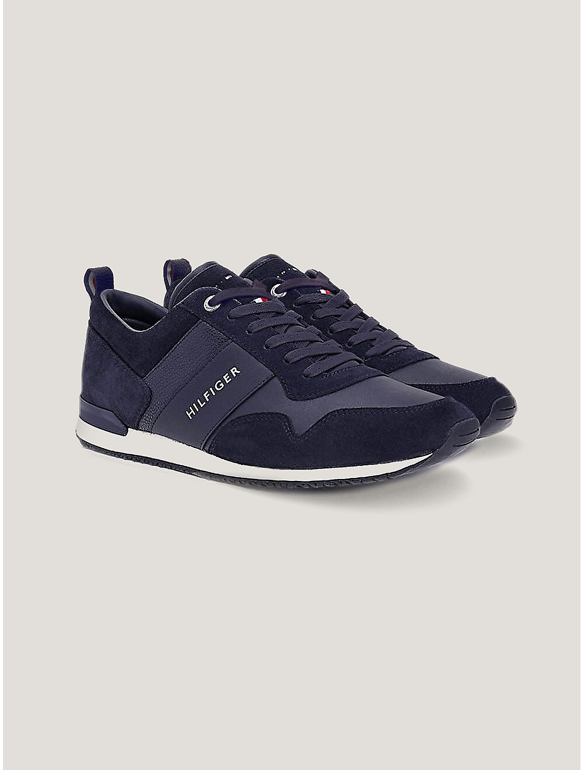 Tommy Hilfiger Suede Mix Tonal Tommy Sneaker In Midnight