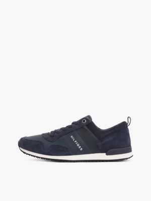 Мужские кроссовки Tommy Hilfiger Suede Mix Tonal Tommy, цвет: Тёмно-синий — фото 7