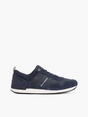 Suede Mix Tonal Tommy Sneaker, Midnight