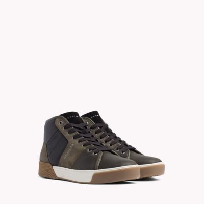 tommy hilfiger corporate leather mix sneaker