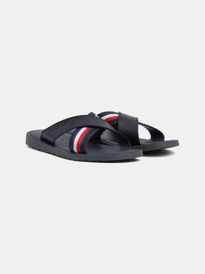 tommy hilfiger black flip flops